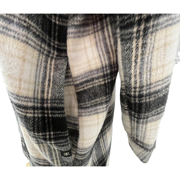 Banana Republic Shirt Jacket Womens Small Wool Blend Plaid Shacket Button Front - Picture 6 of 10